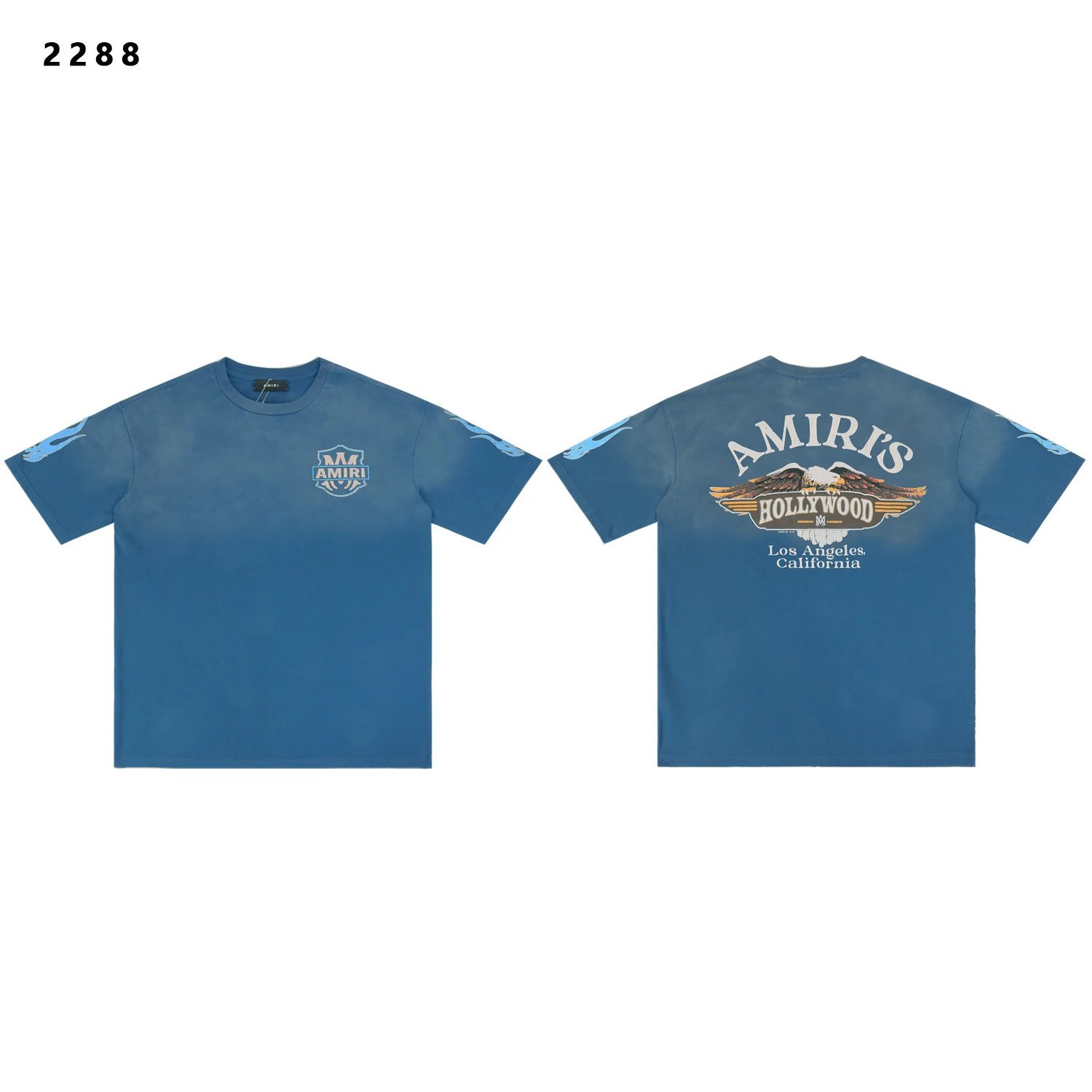 Rivington Roi Rebis T-Shirts Washed Graphic Print — 2288 Blue