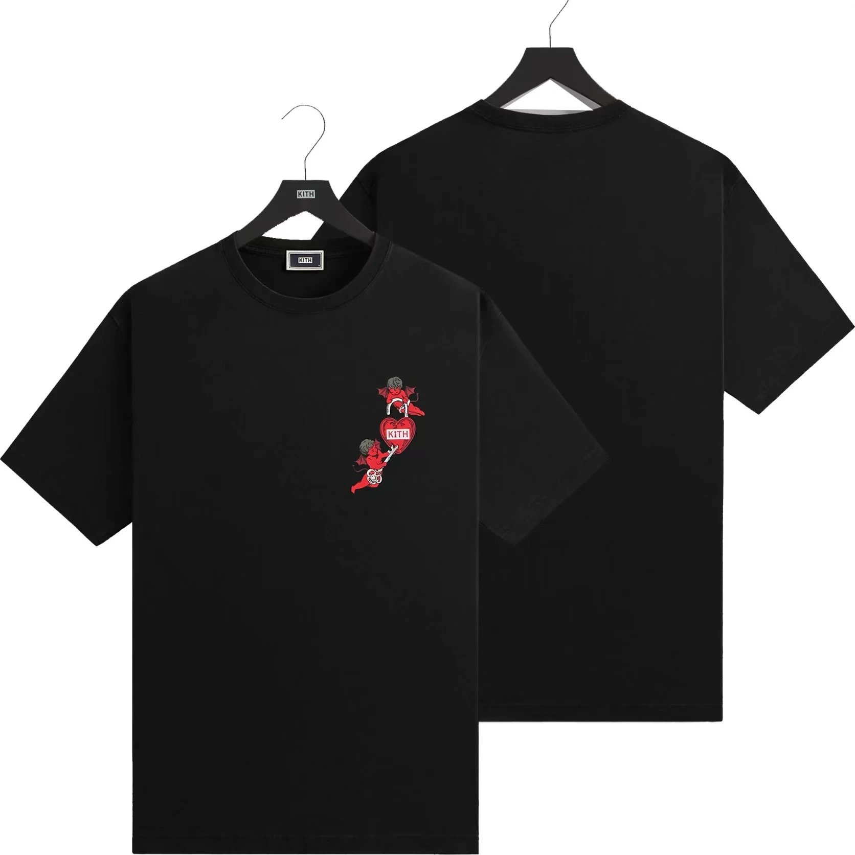 Kith T-Shirts Graphic Print Short-Sleeve T-Shirt — K-274 Black