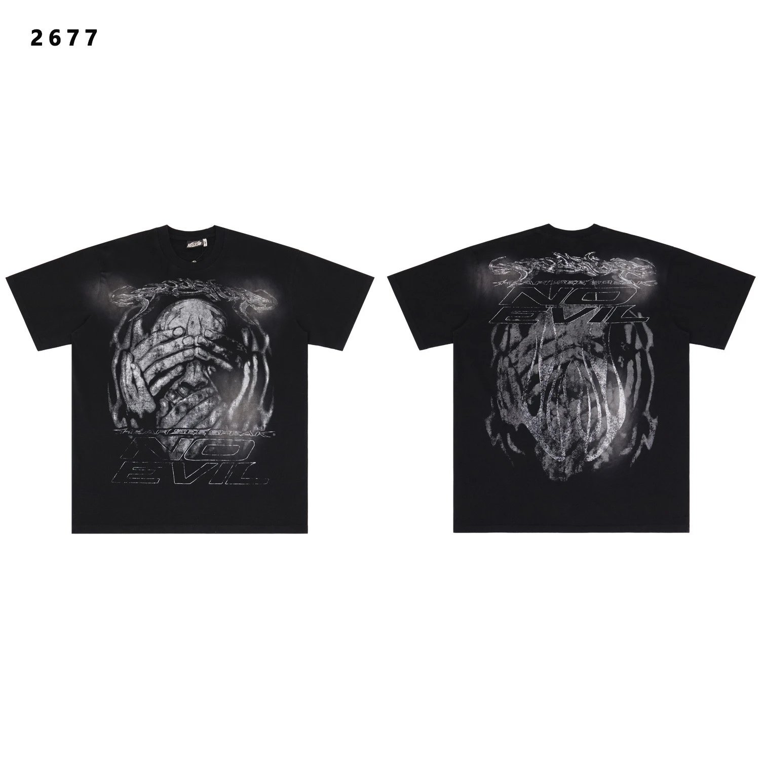 Rivington Roi Rebis T-Shirts Washed Graphic Print — 2677 black