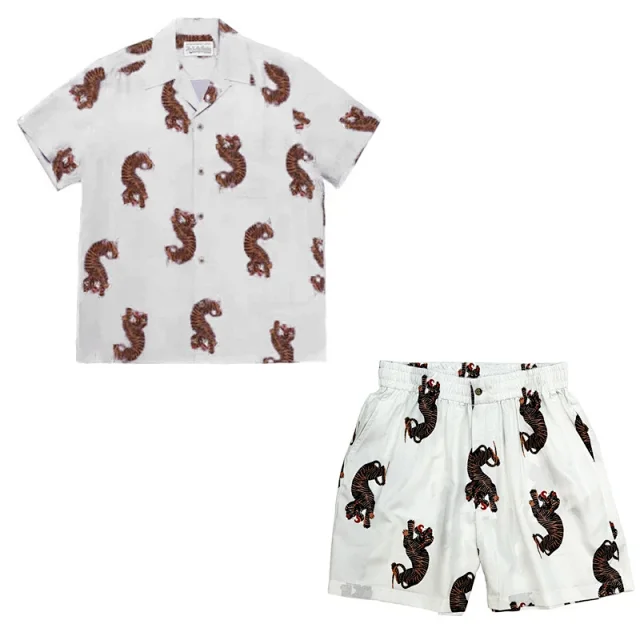 WACKO MARIA Matching Sets Tiger Print Hawaiian Shirt and Shorts Set product detail image 33