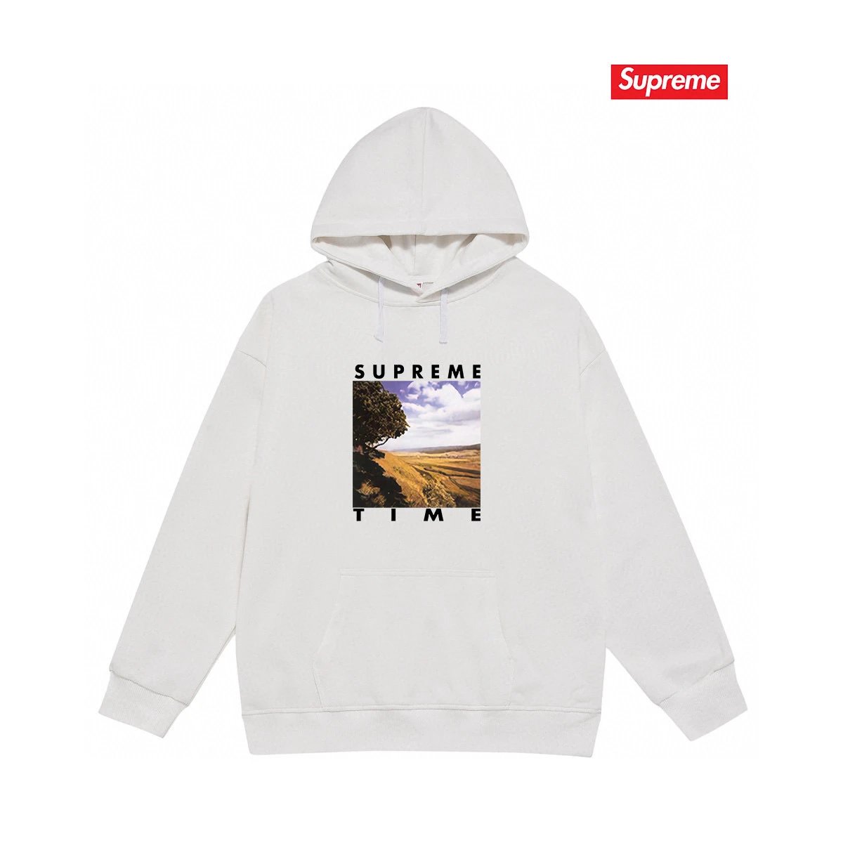Supreme Hoodies & Sweatshirts Graphic Print Pullover Hoodie — S 2039 white