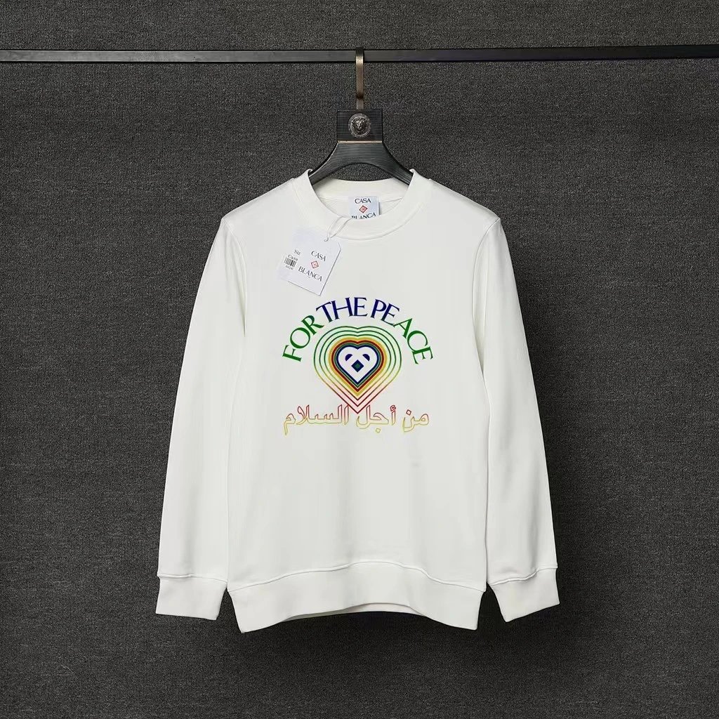 Casablanca Hoodies & Sweatshirts Graphic Print Crewneck Sweatshirt — 99