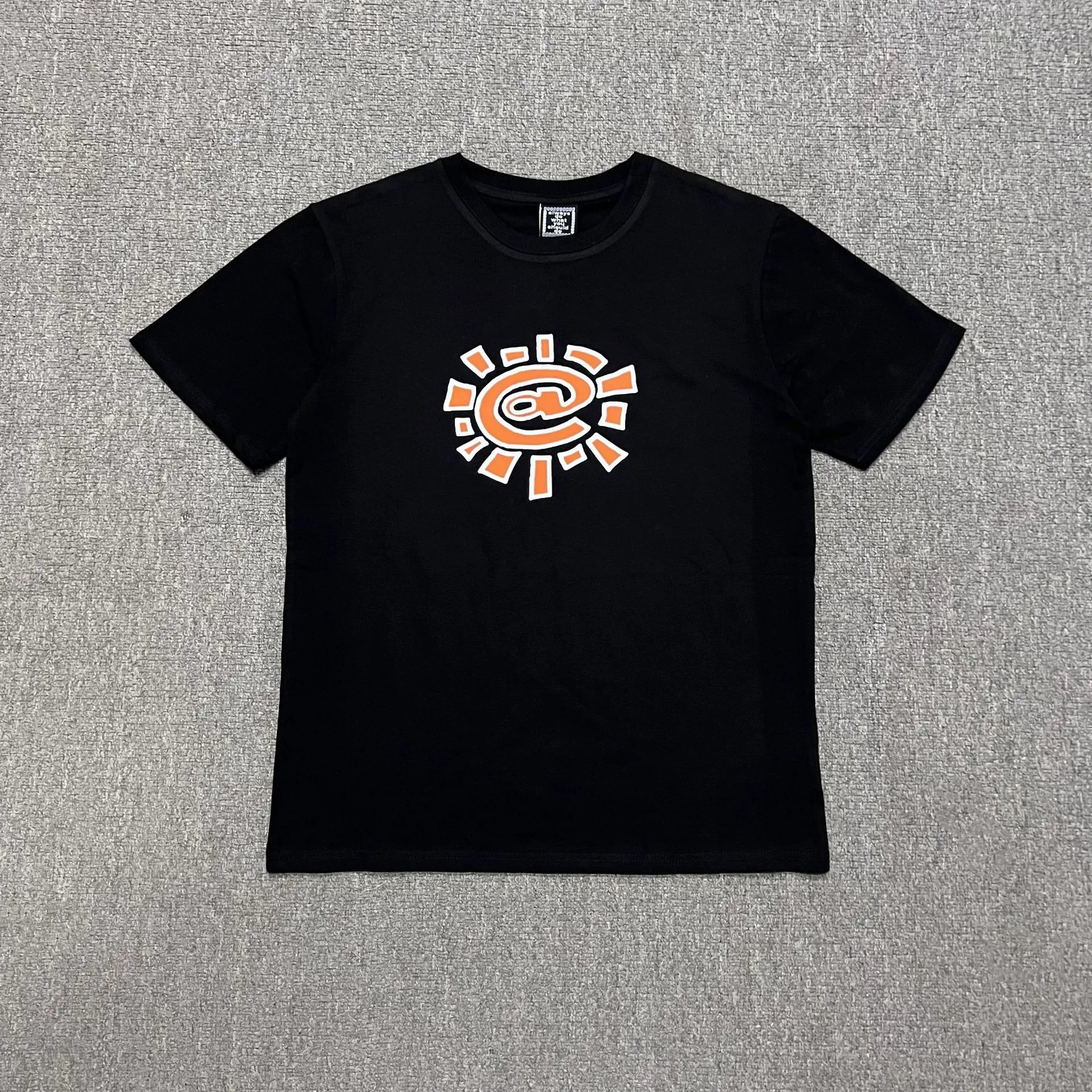 A&D T-Shirts Graphic Print Short-Sleeve T-Shirt — AD04 Black-Orange