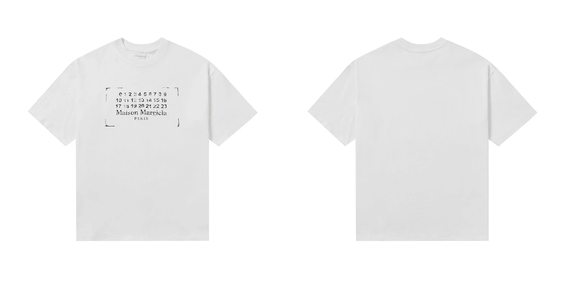 Maison Margiela T-Shirts Numeric logo graphic short-sleeve T-shirt — 873 white