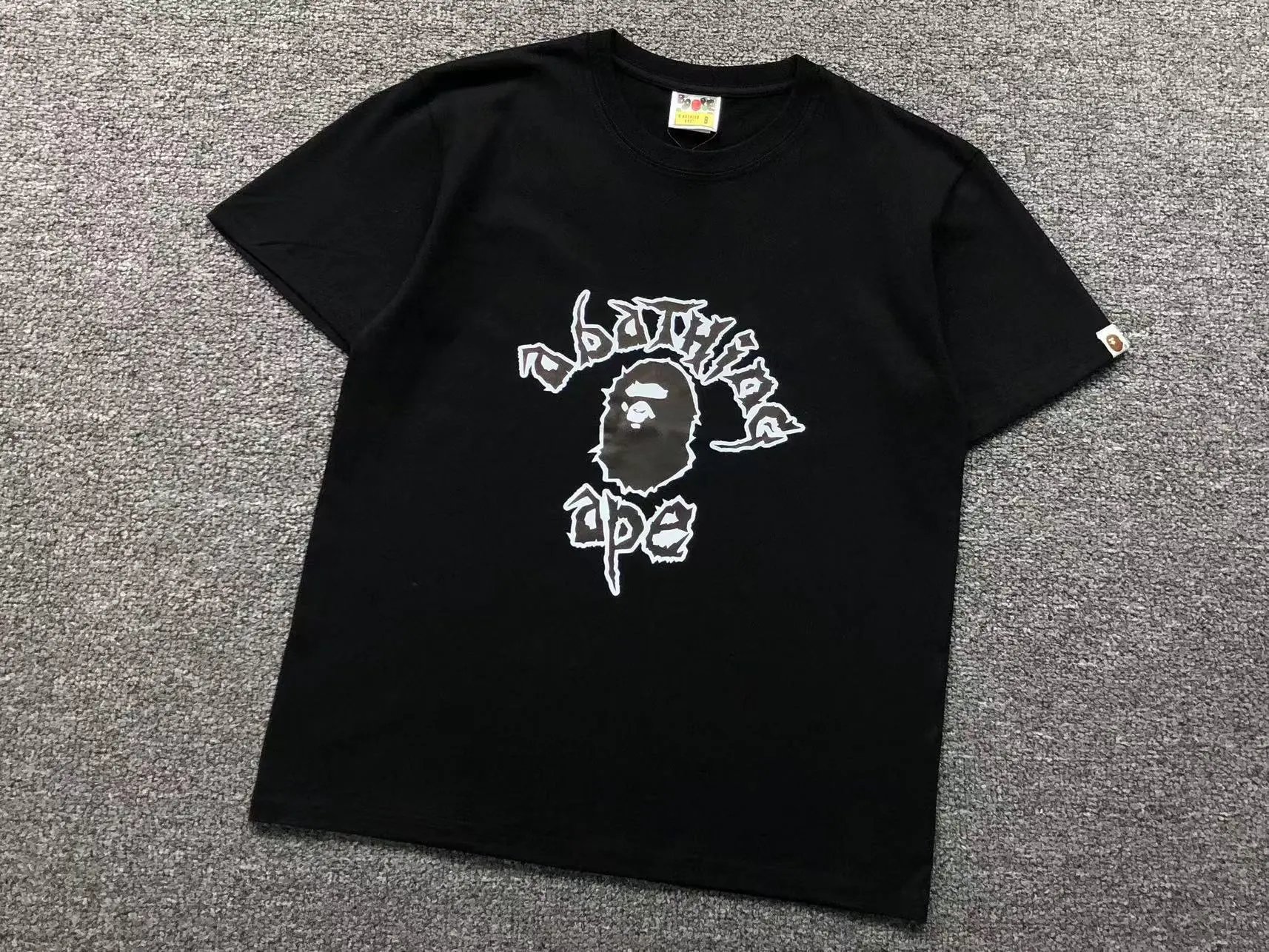 BAPE T-Shirts Short-Sleeve Graphic Print — 442 black
