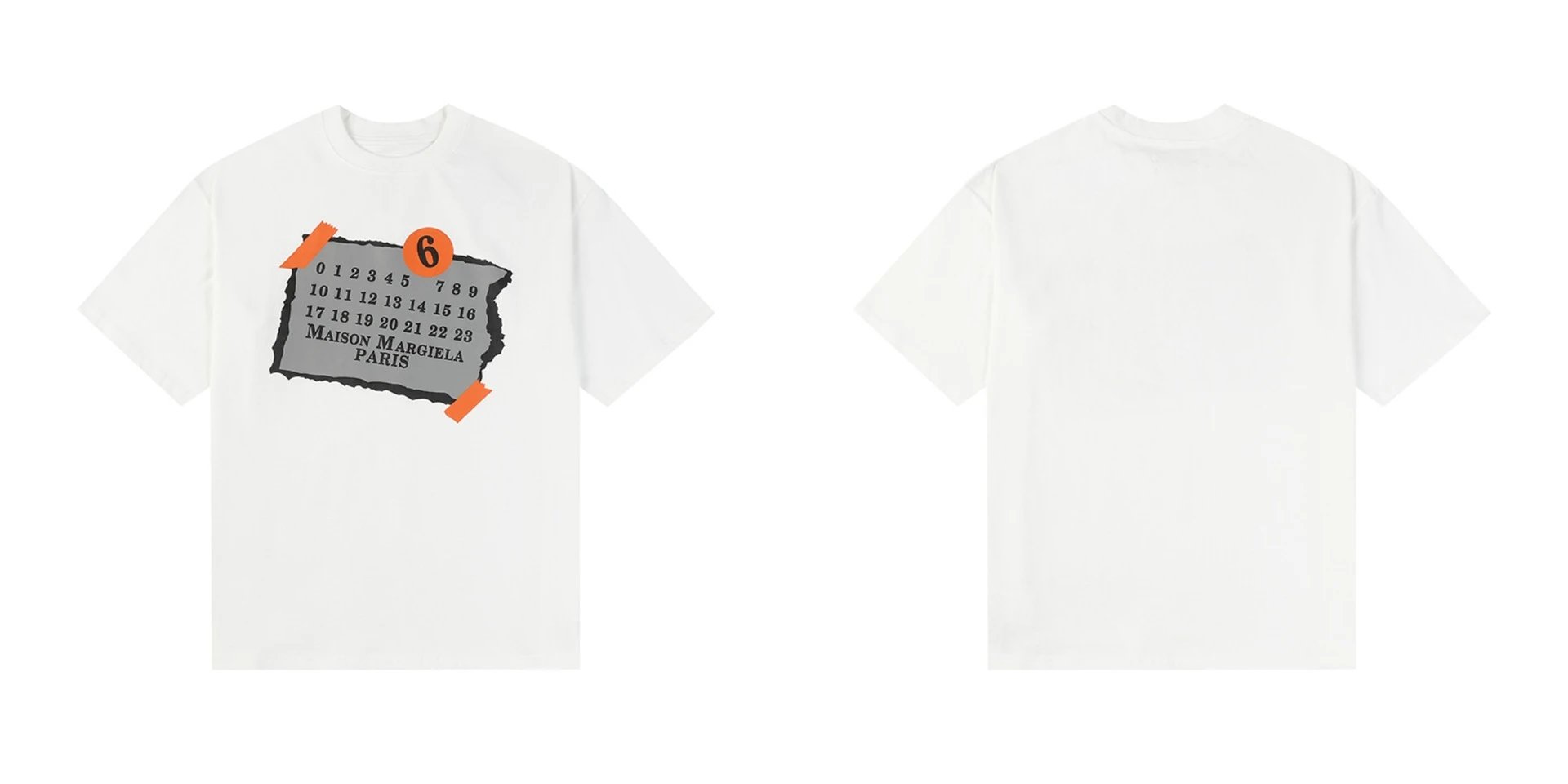 Maison Margiela T-Shirts Numeric logo graphic short-sleeve T-shirt — 863 white