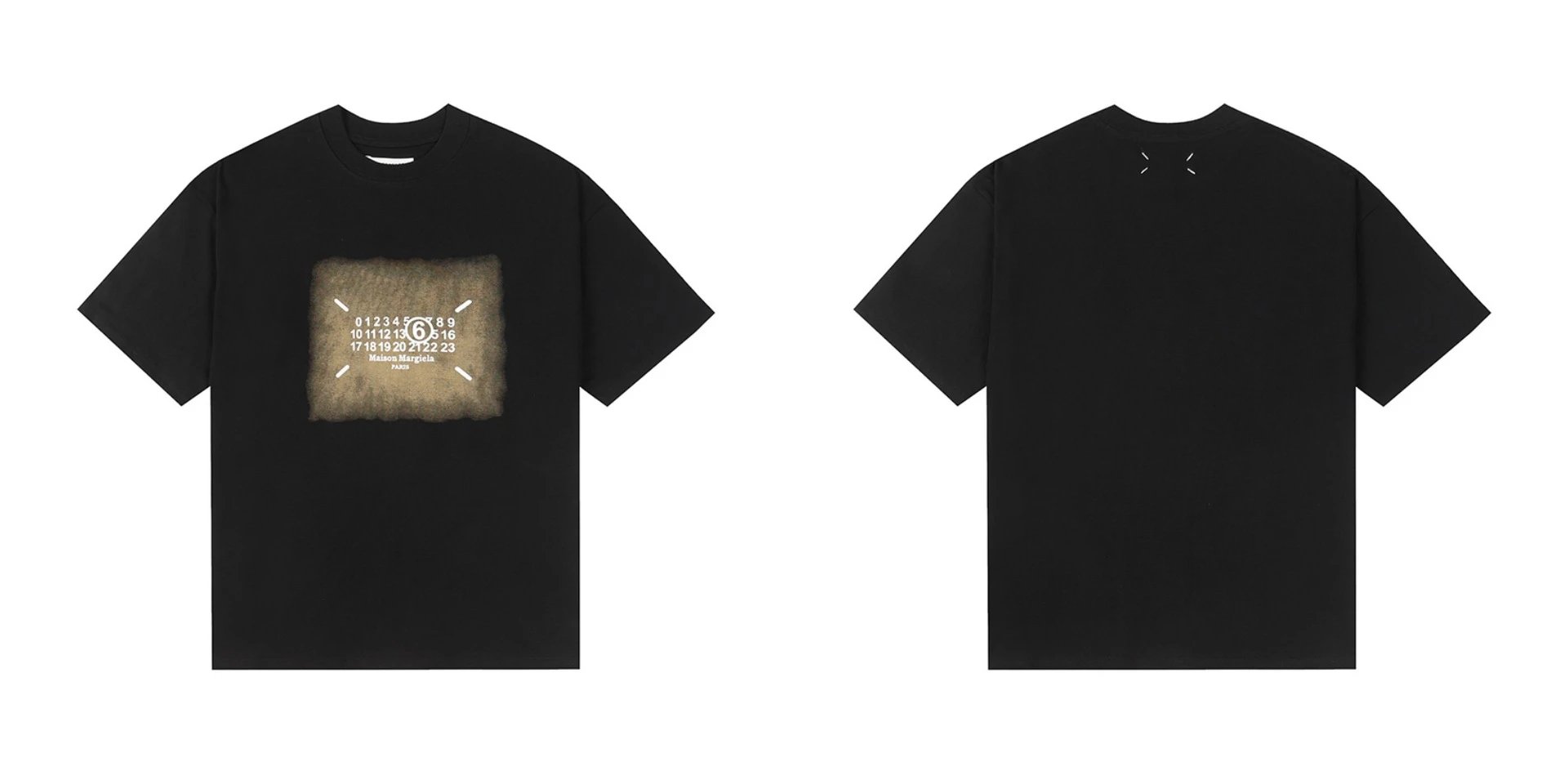 Maison Margiela T-Shirts Numeric logo graphic short-sleeve T-shirt — 865 black