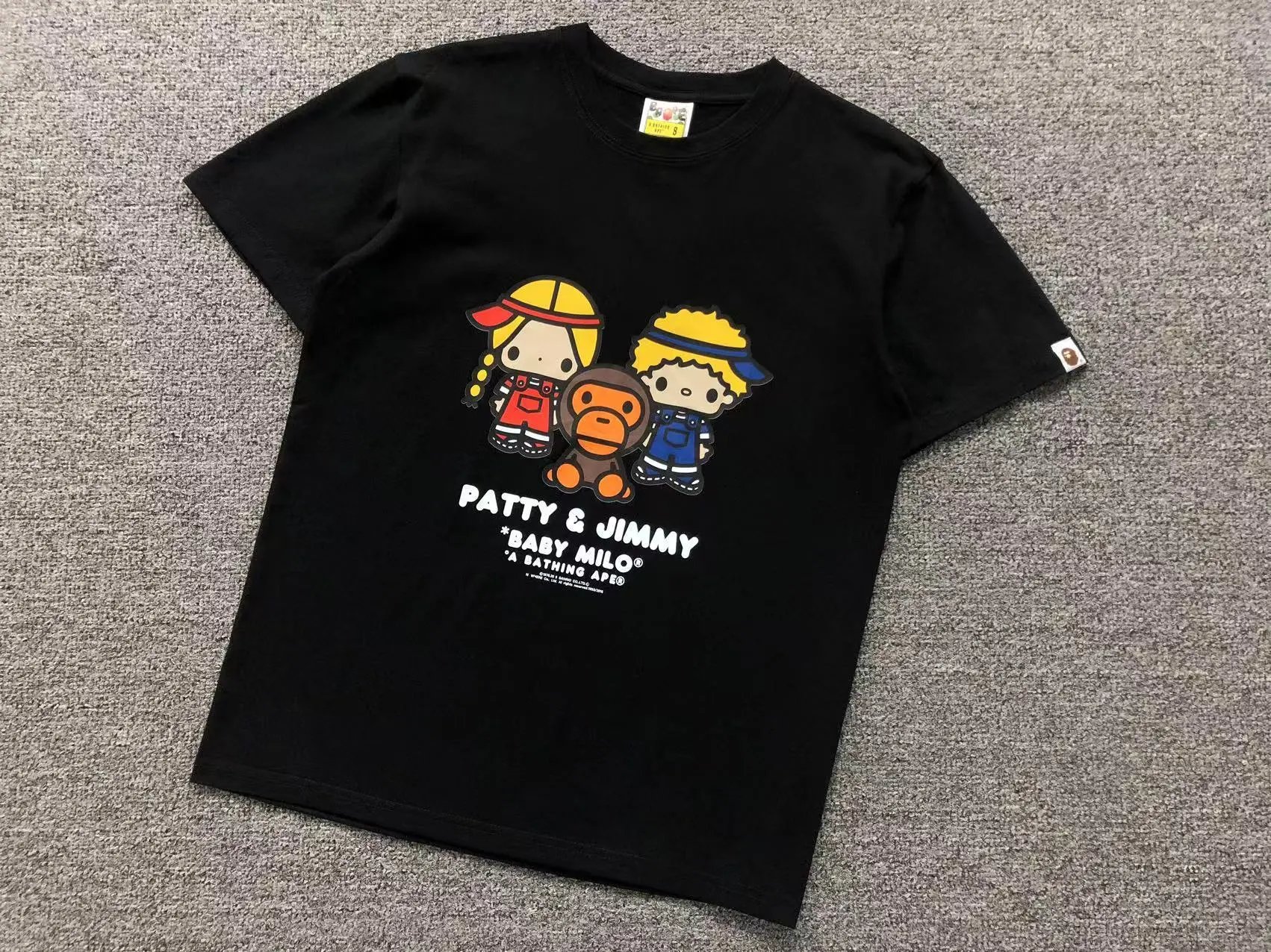 BAPE T-Shirts Short-Sleeve Graphic Print — 448 black