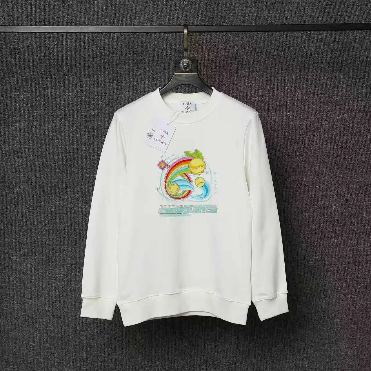Casablanca Hoodies & Sweatshirts Pullover Hoodie with Casa Blanca Graphic Print — 35