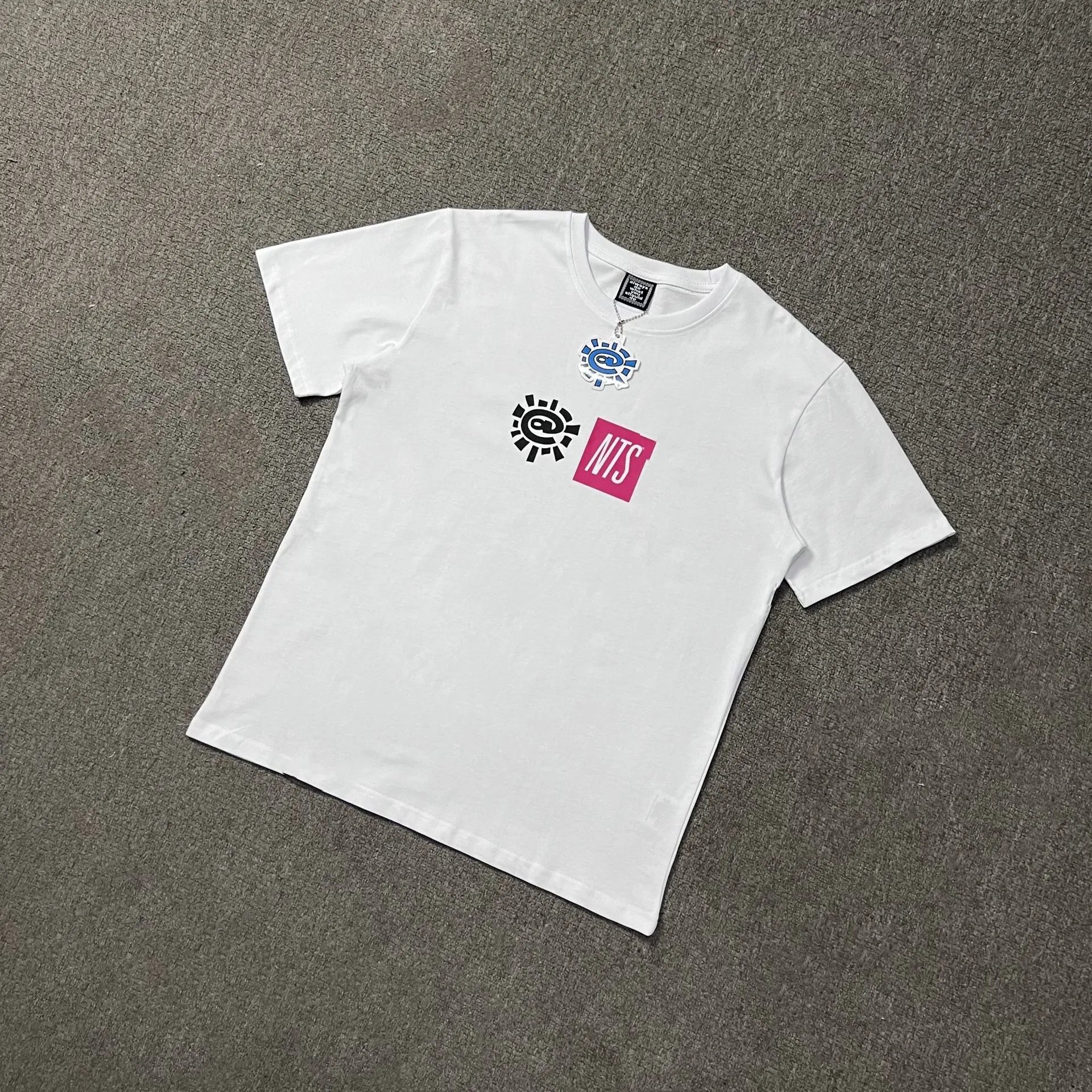 A&D Shorts Sun logo print — AD24 white
