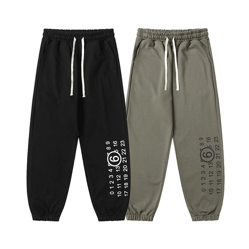 Maison Margiela Trousers Drawstring sweatpants with logo prints image 3
