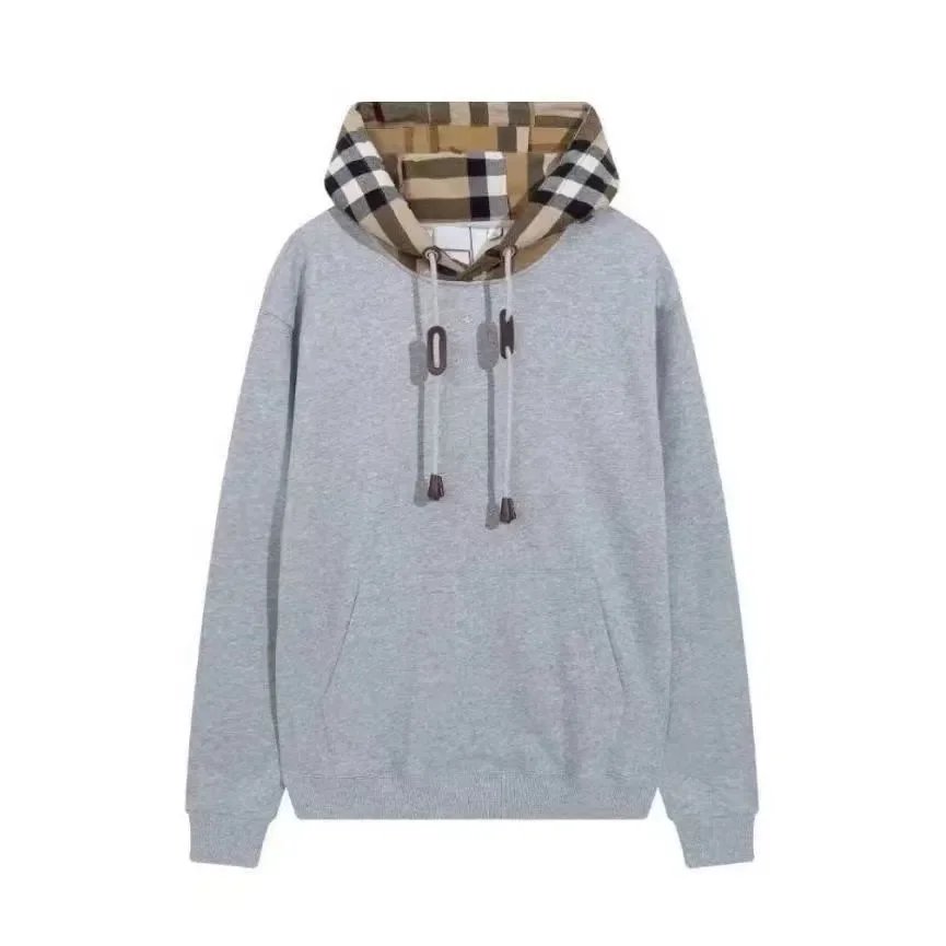 Burberry Hoodies & Sweatshirts Check-Lined Hooded Sweatshirt — 36