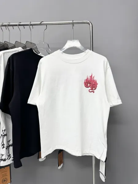 Chrome Hearts Flame Logo White T-Shirt - 1