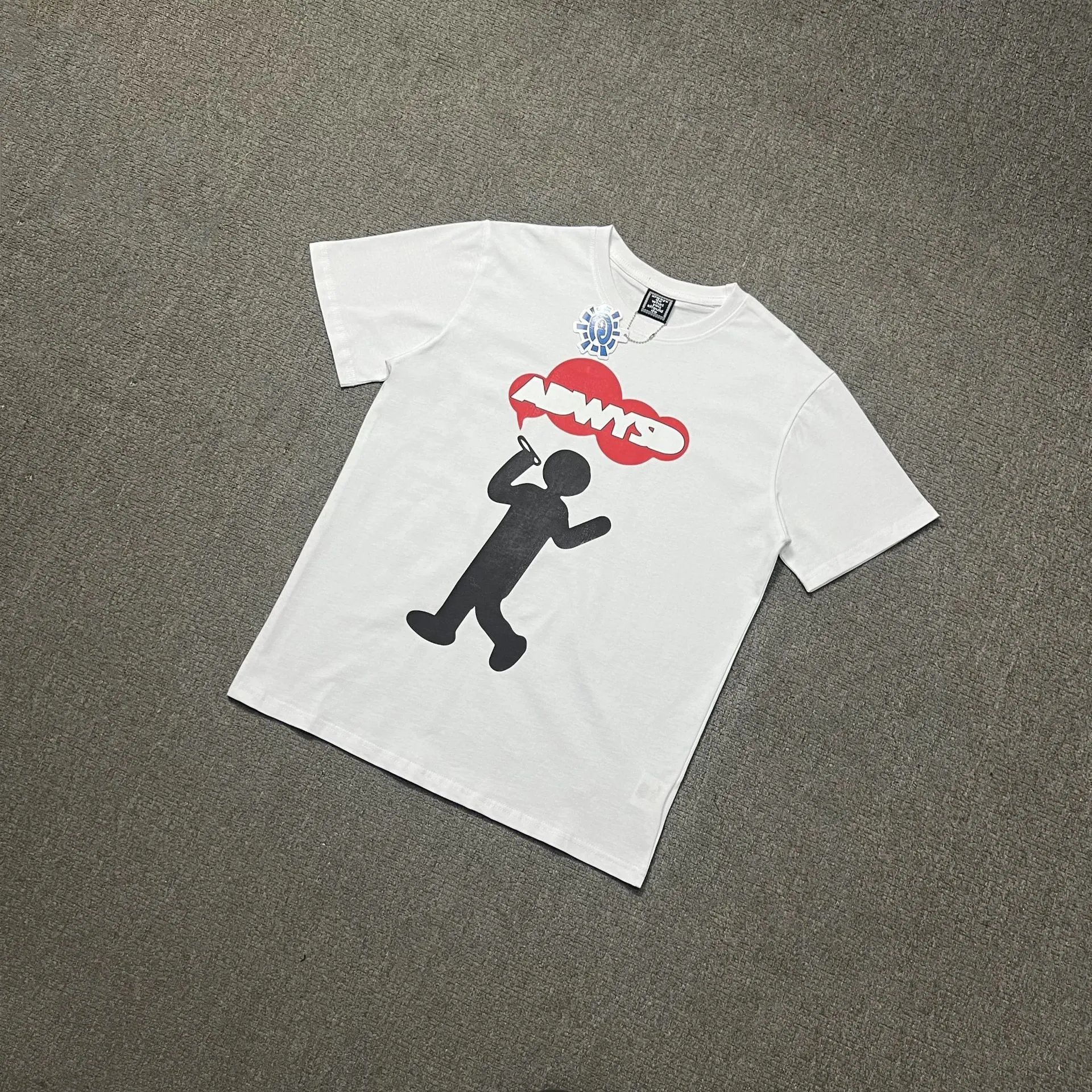 A&D Shorts Sun logo print — AD 28 white