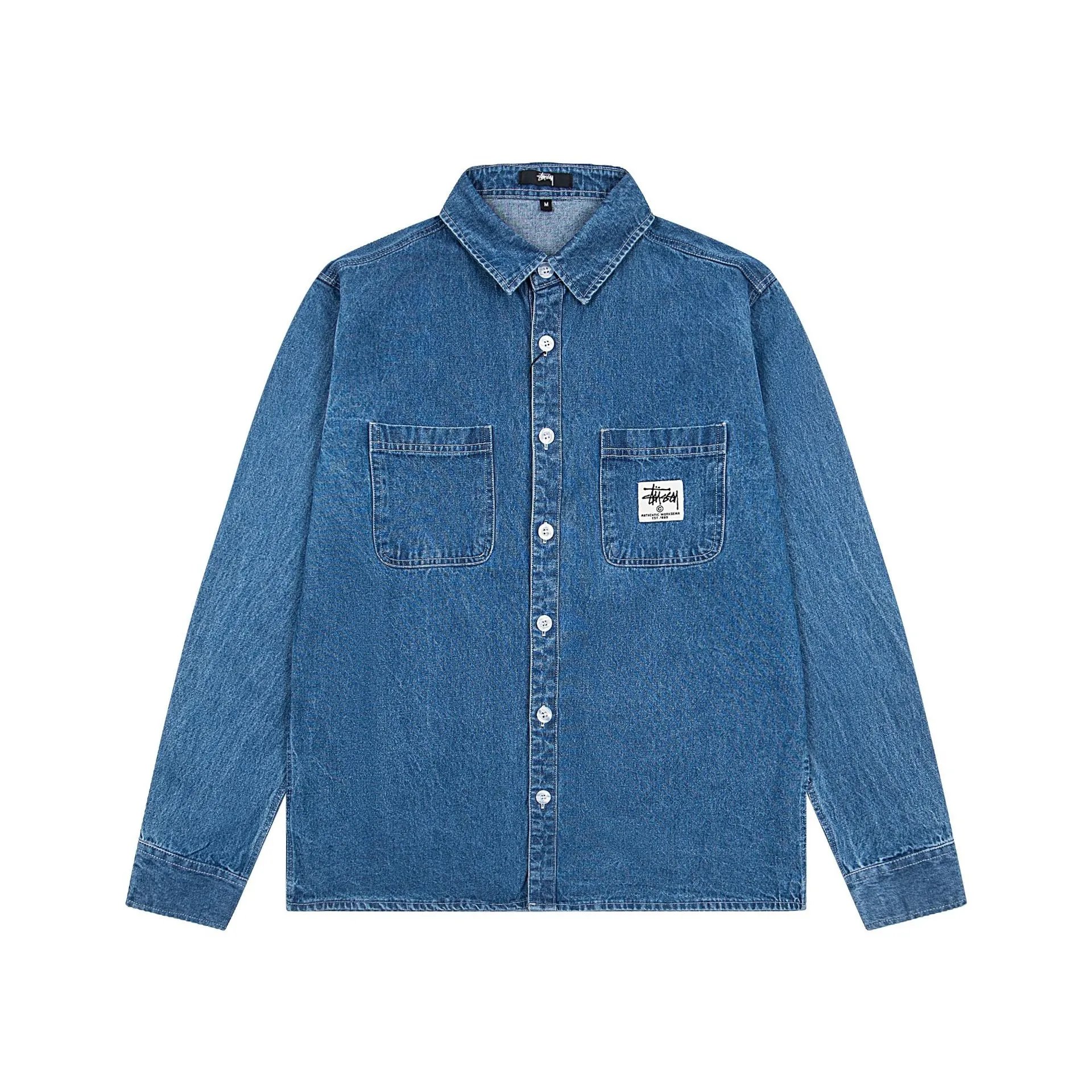 Stüssy Shirts Graphic Plaid Button-Up — 6977 Light Blue
