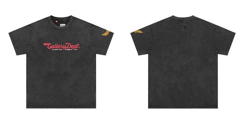 Gallery Dept. T-Shirts Short-Sleeve Graphic Print — D 37 Washing water black (digital direct injection)