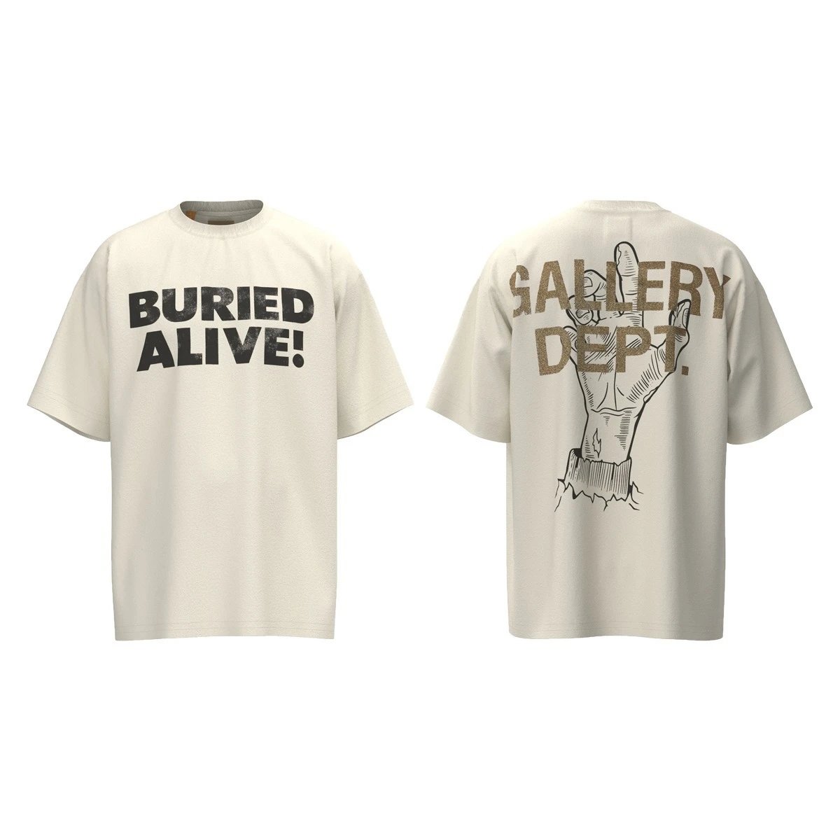 Gallery Dept. T-Shirts Short-Sleeve Graphic Print — D 58 apricot (digital direct spray)