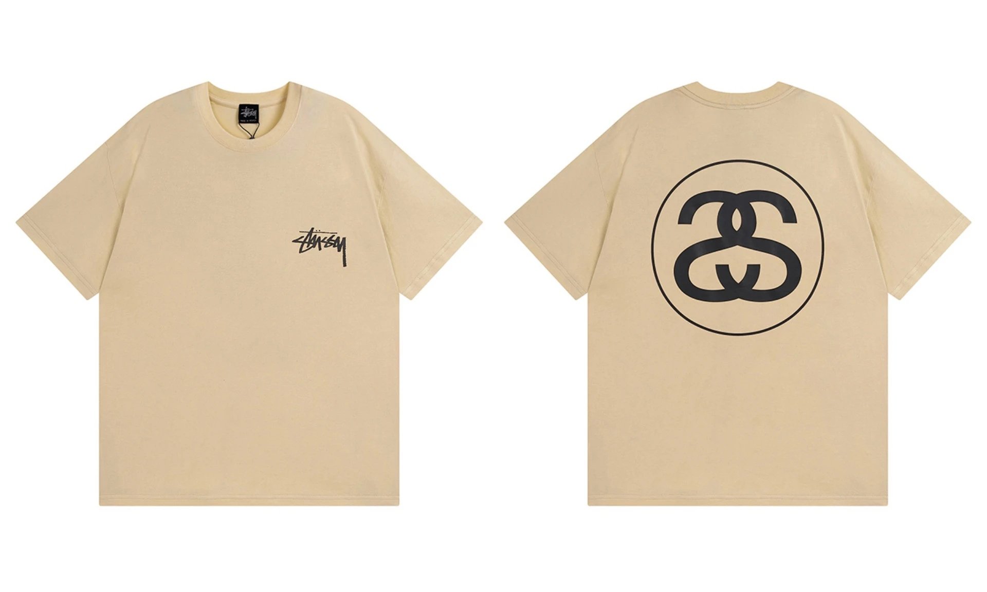Stüssy T-Shirts TS3K-1 graphic print — 954 Khaki