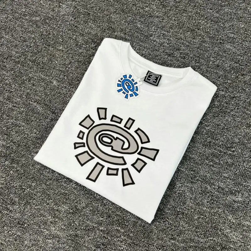 A&D Shorts Sun logo print — AD 41 white