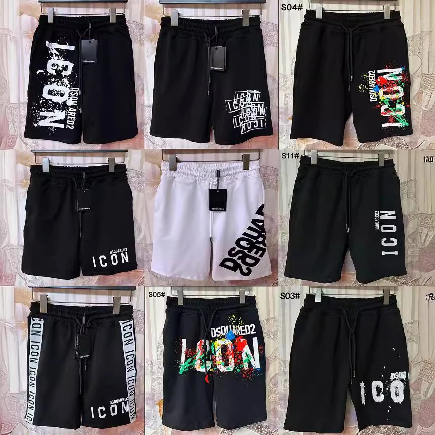 Dsquared2 Black and White Icon Print Shorts
