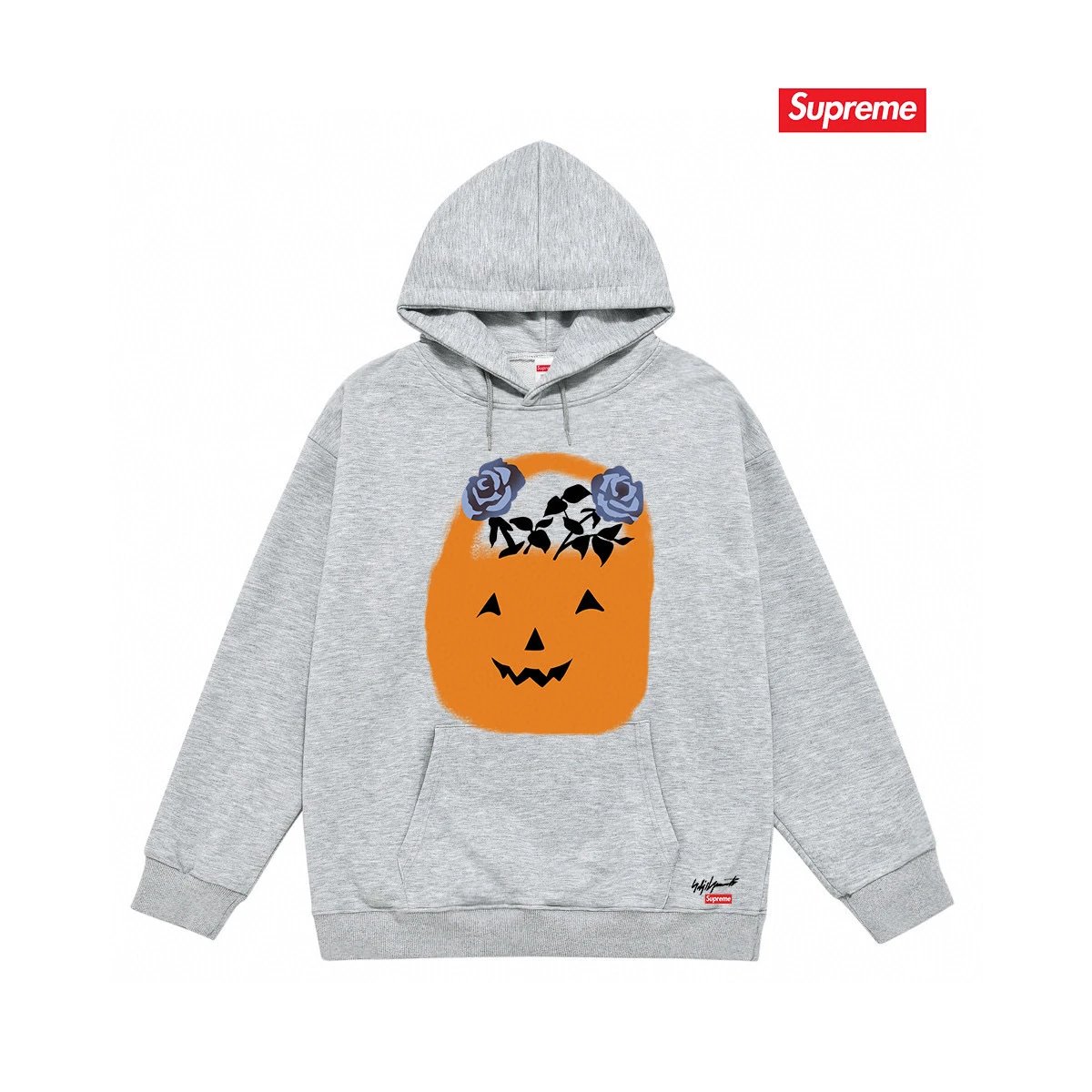Supreme Hoodies & Sweatshirts Graphic Print Pullover Hoodie — S2044 gray