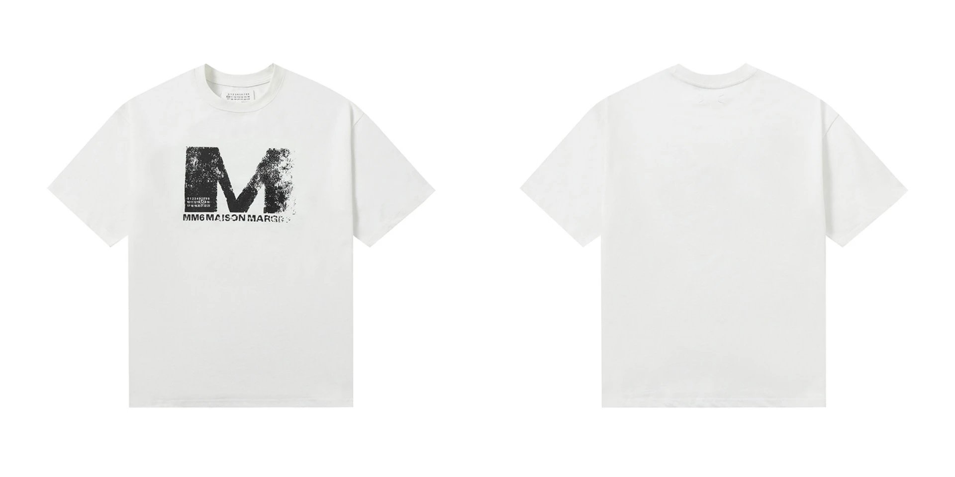 Maison Margiela T-Shirts Numeric logo graphic short-sleeve T-shirt — 876 white