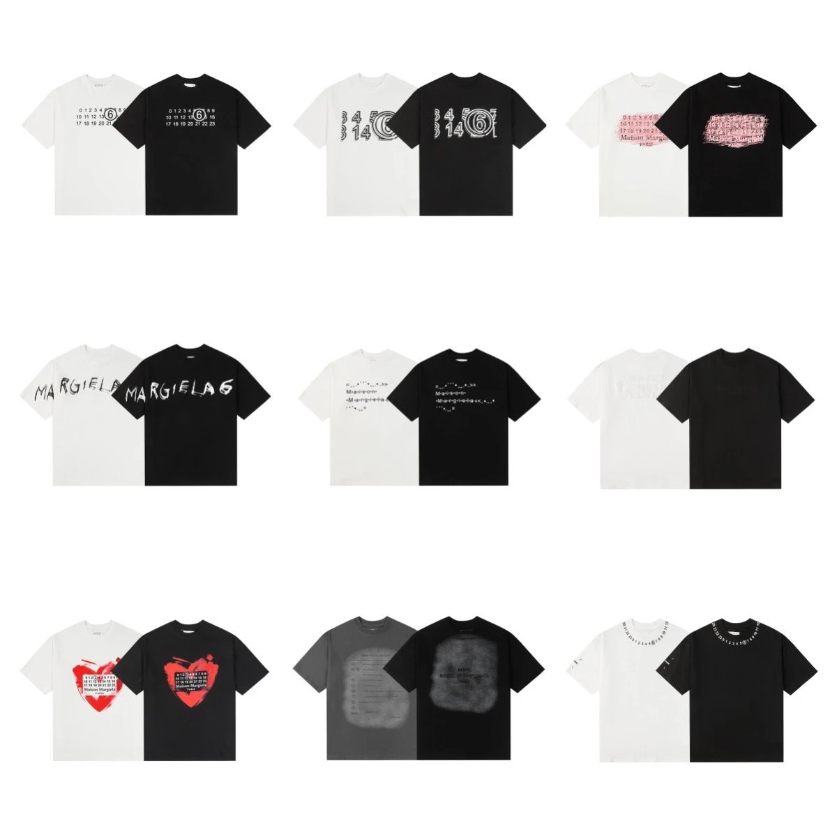 Maison Margiela T-Shirts Number 6 Graphic T-Shirt image 2