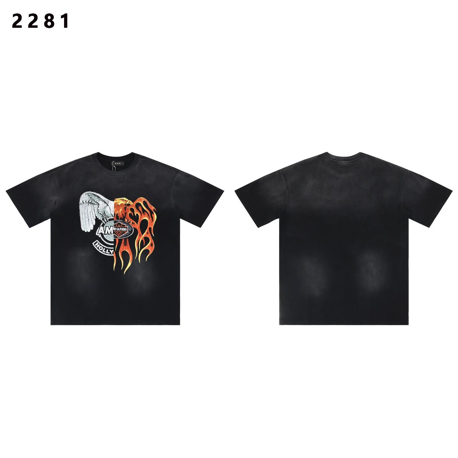 Rivington Roi Rebis T-Shirts Washed Graphic Print — 2281 black