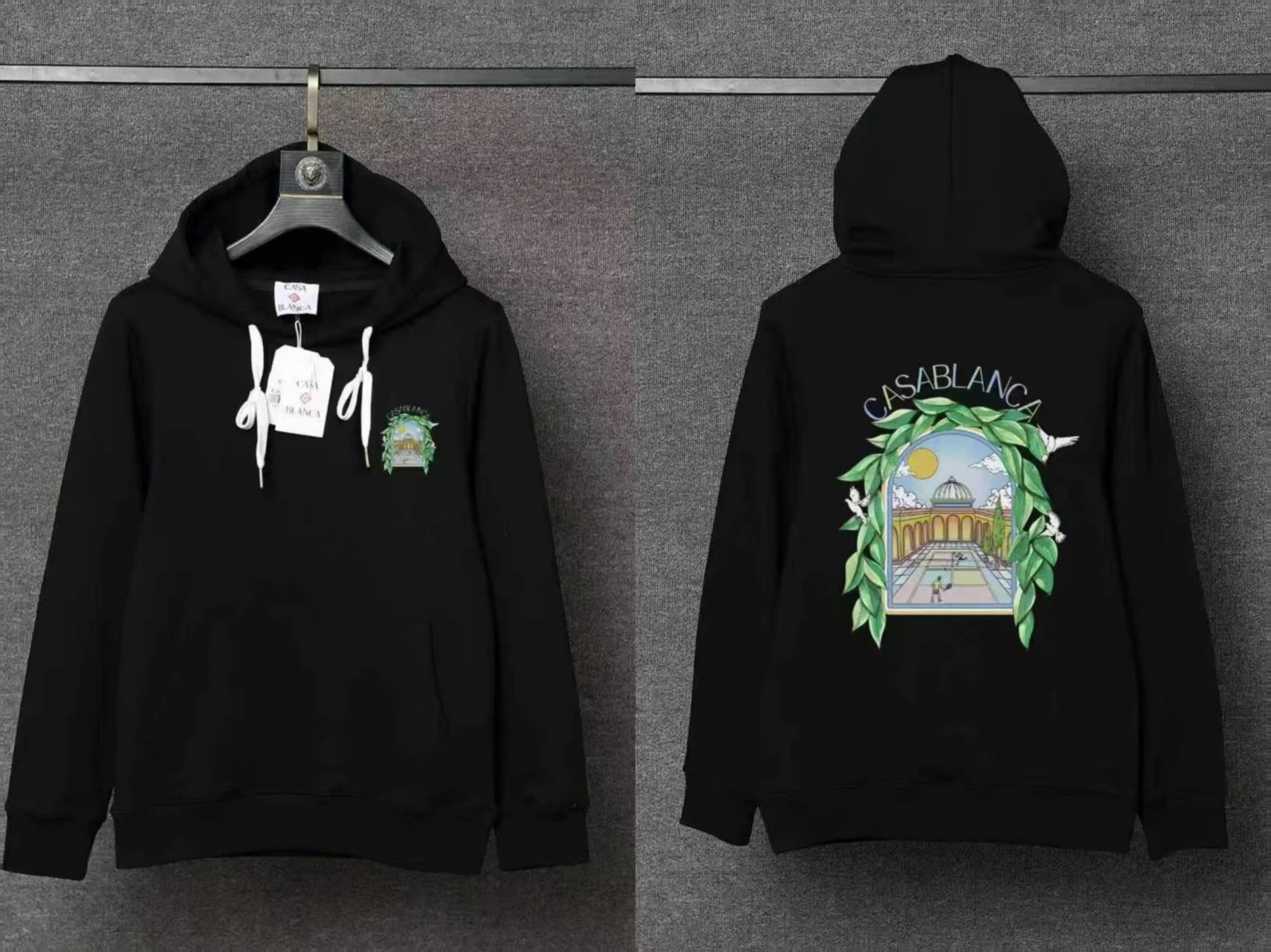 Casablanca Hoodies & Sweatshirts Pullover Hoodie with Casa Blanca Graphic Print — 18