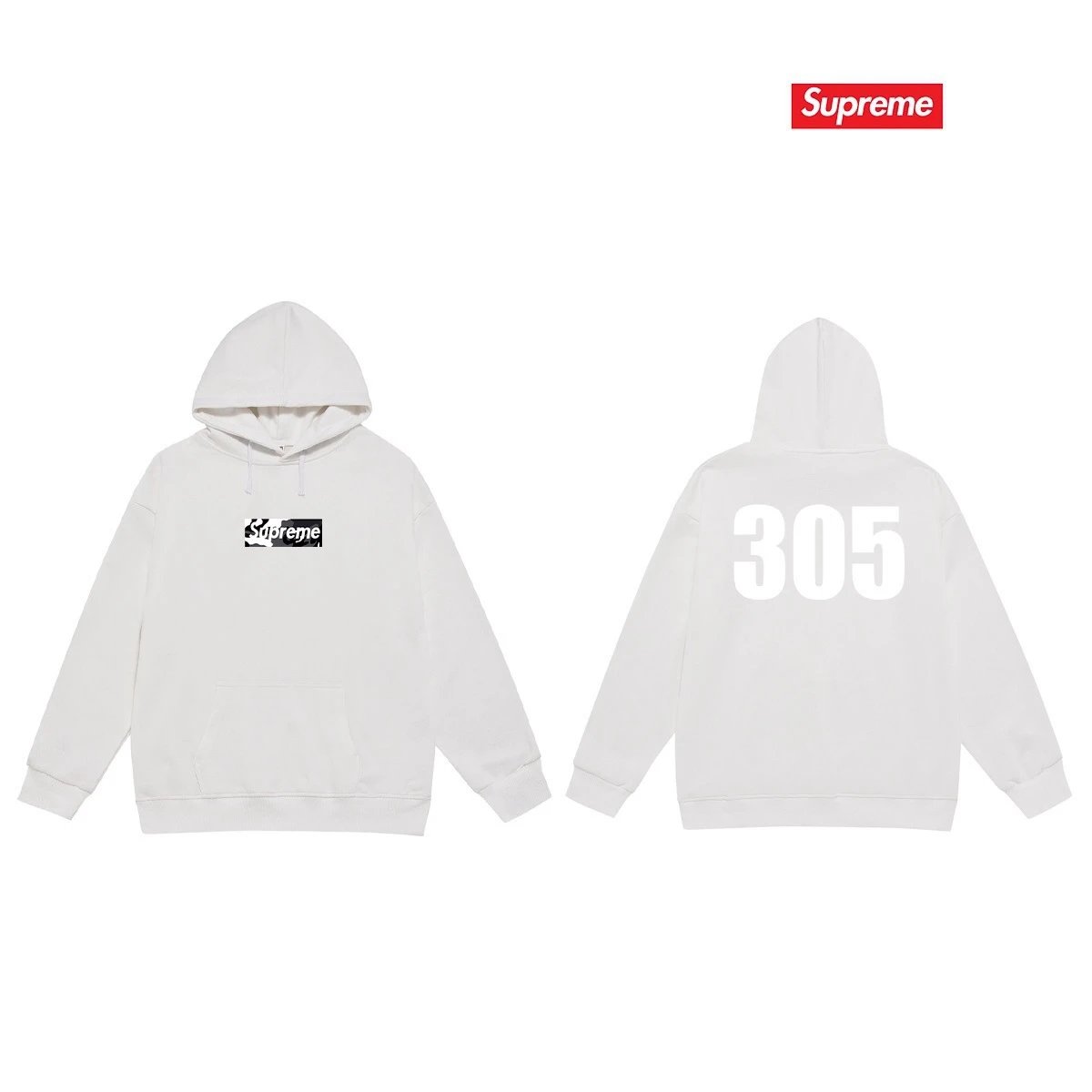 Supreme Hoodies & Sweatshirts Dover Street Market car graphic pullover hoodie — S 2217 White with fleece lining