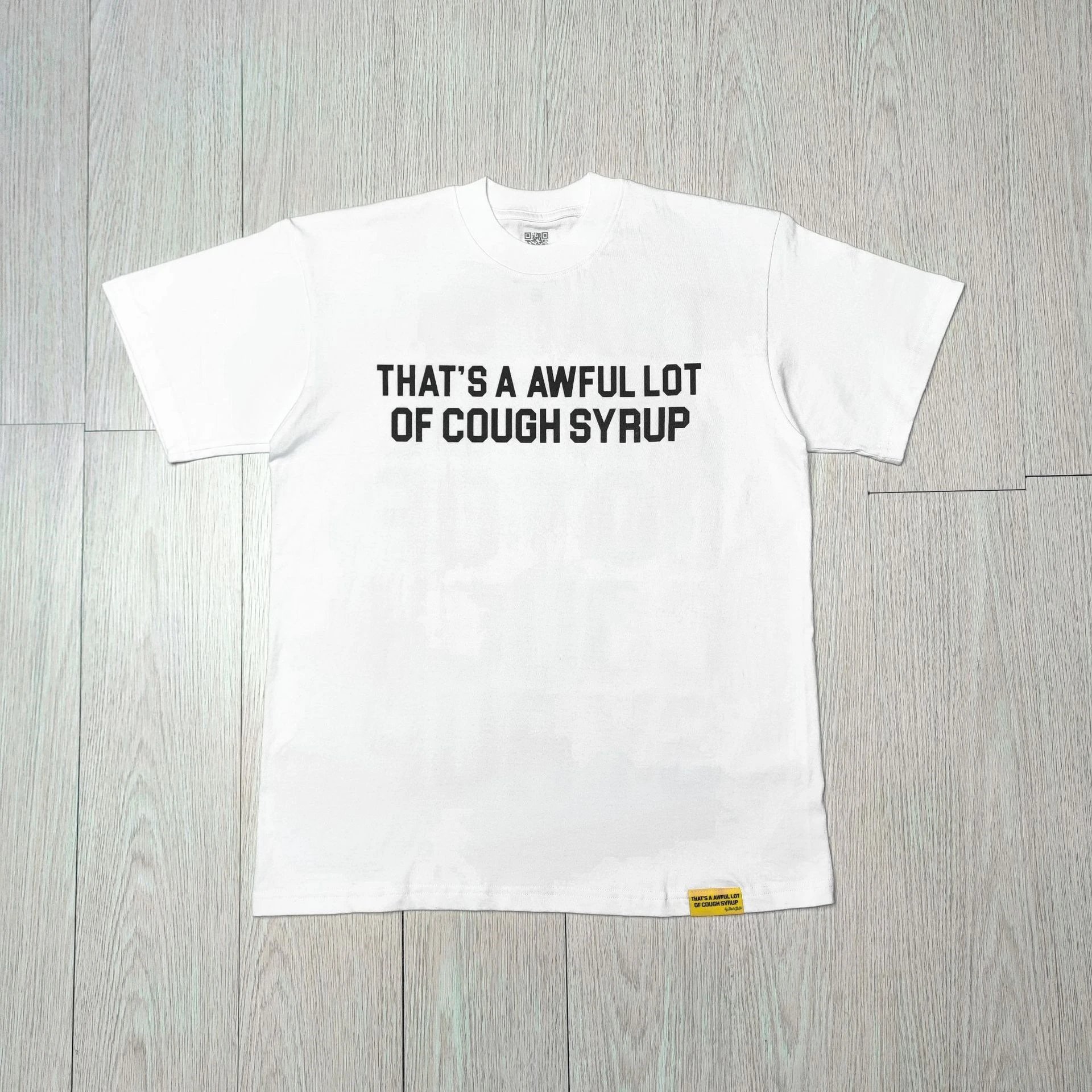 Cough Syrup T-Shirts Graphic Print — 01 White short-sleeved shirt