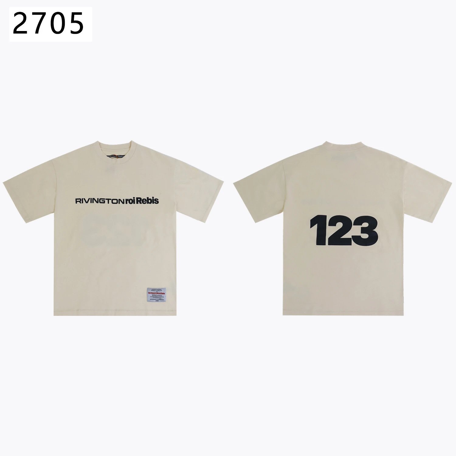 Rivington Roi Rebis T-Shirts Washed Graphic Print — 2705 white