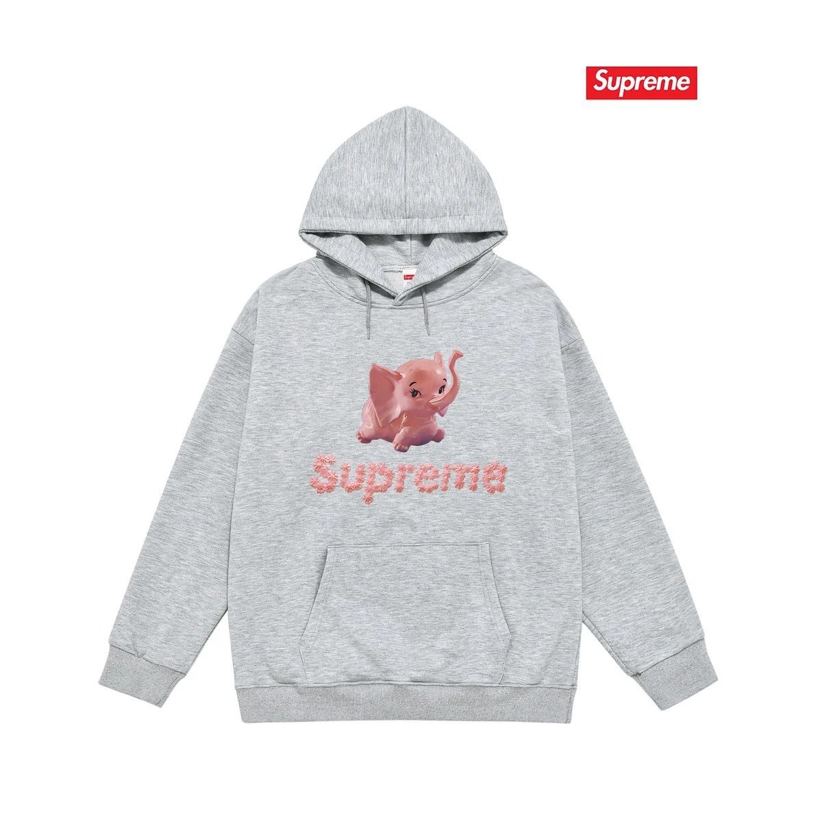 Supreme Hoodies & Sweatshirts Graphic Print Hoodie — S 2228 gray