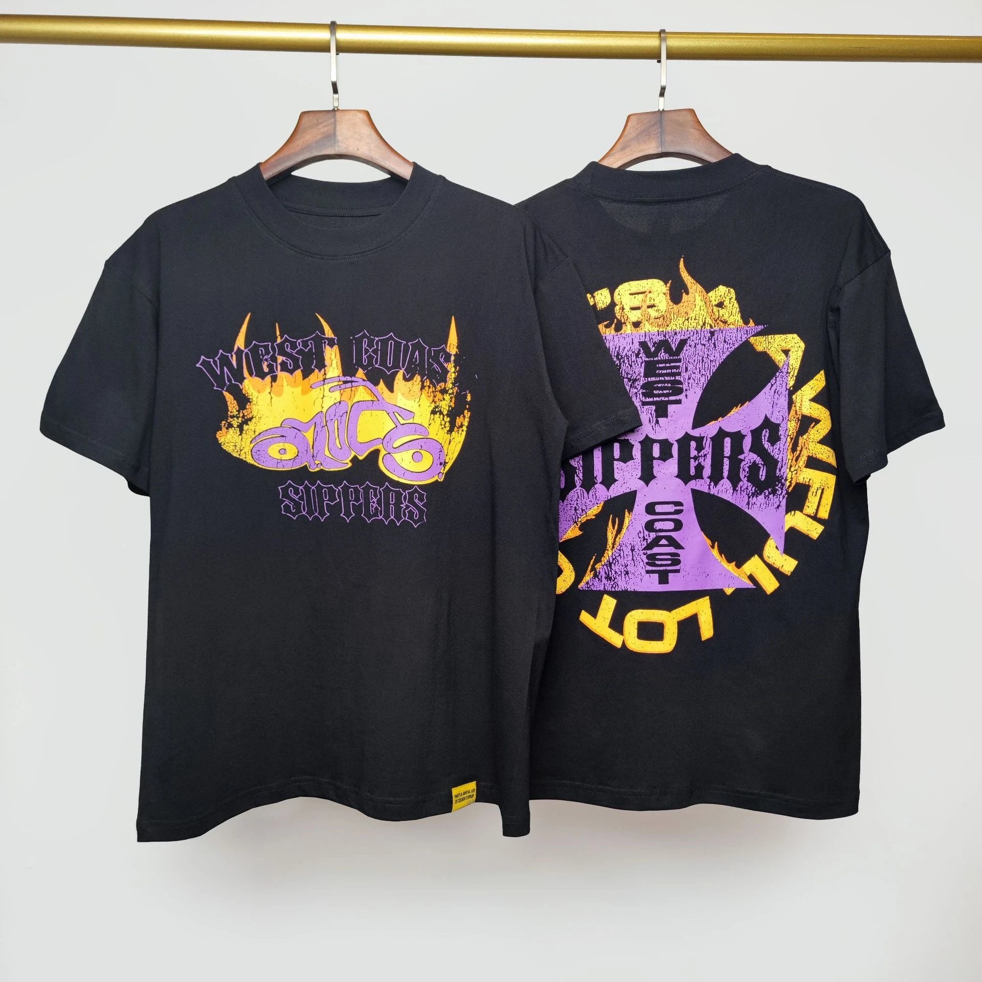 Unbranded T-Shirts Graphic Print — 47 Black purple