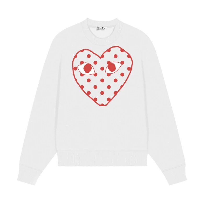 Comme des Garçons Hoodies & Sweatshirts PLAY heart graphic crewneck sweatshirt — 37 White