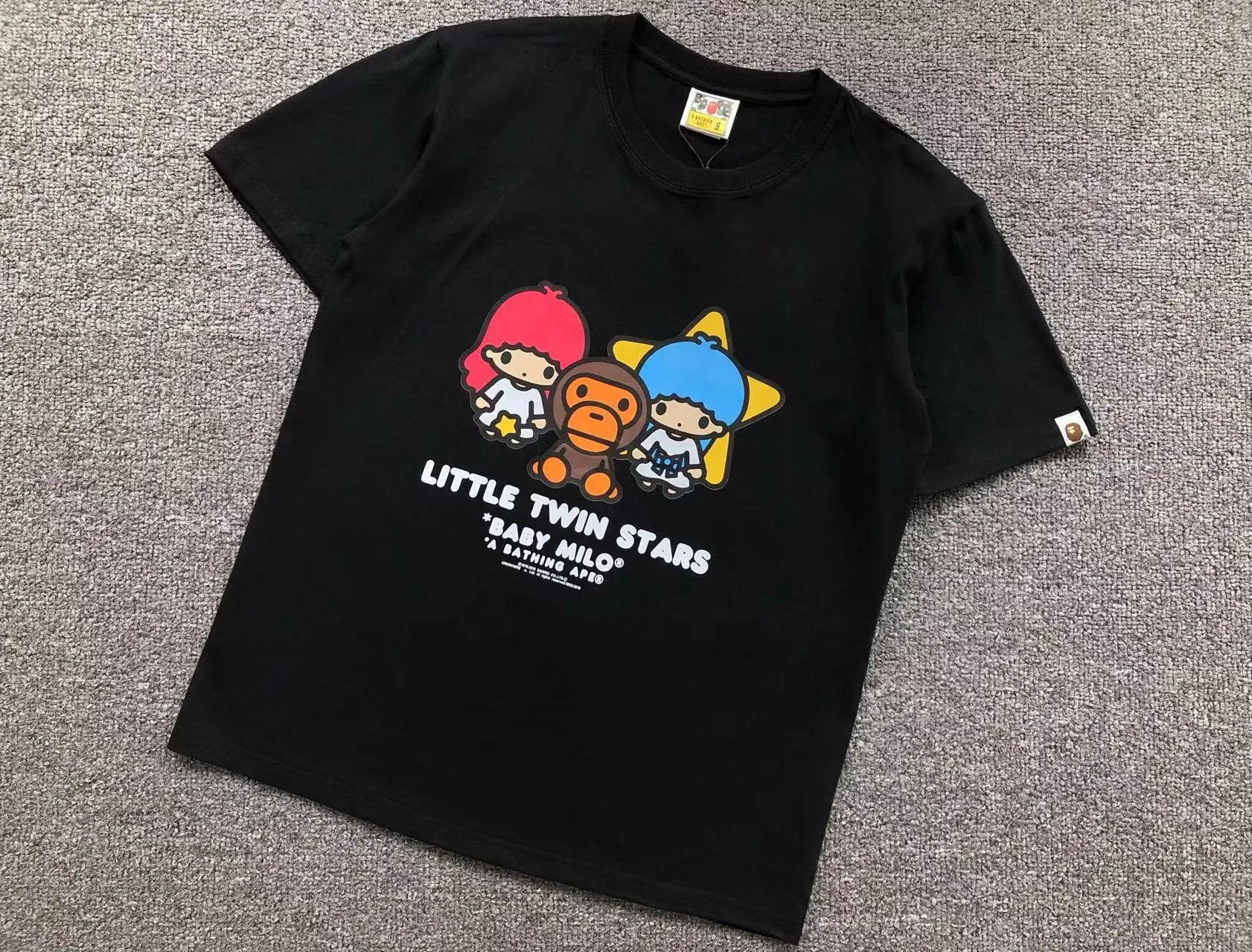 BAPE T-Shirts Short-Sleeve Graphic Print — 438 black