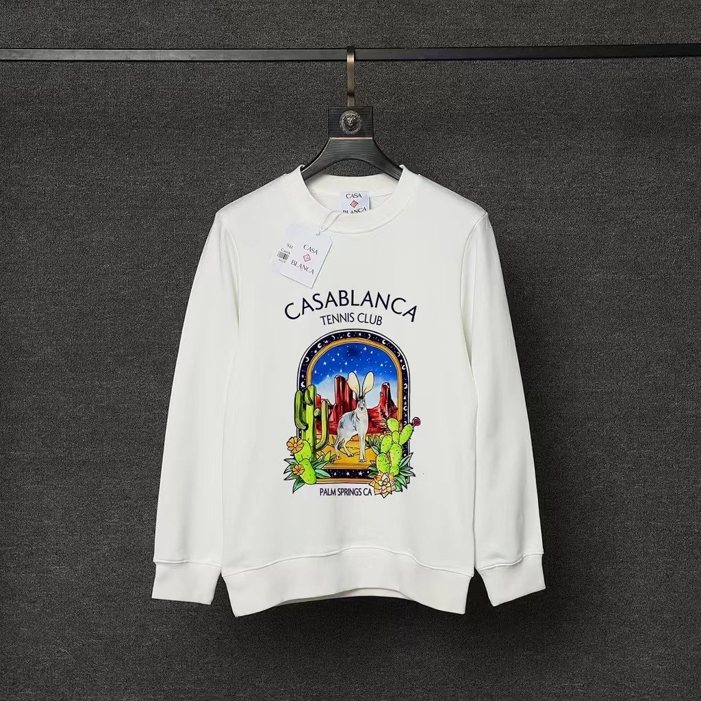 Casablanca Hoodies & Sweatshirts Graphic Print Crewneck Sweatshirt — 78