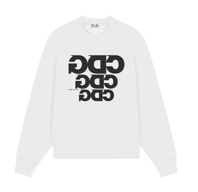 Comme des Garçons Hoodies & Sweatshirts PLAY heart graphic crewneck sweatshirt product detail image 7