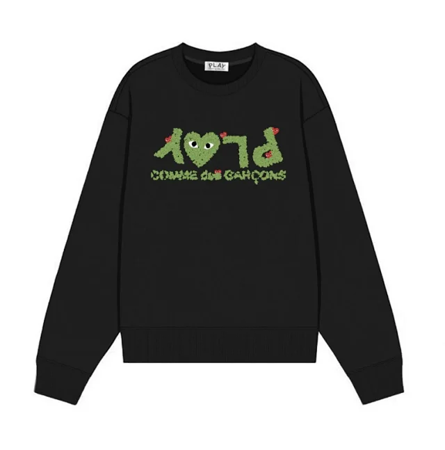 Comme des Garçons Hoodies & Sweatshirts PLAY heart graphic crewneck sweatshirt product detail image 8
