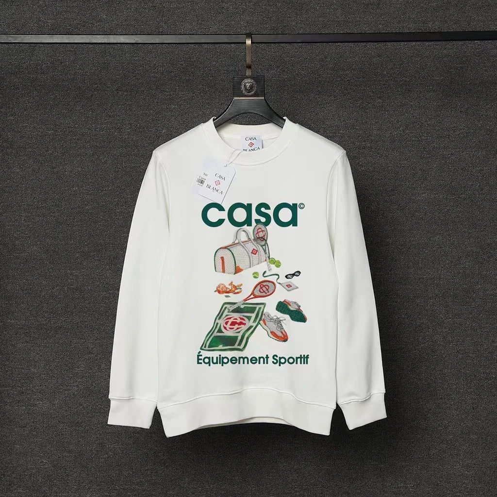 Casablanca Hoodies & Sweatshirts Graphic Print Crewneck Sweatshirt — 82