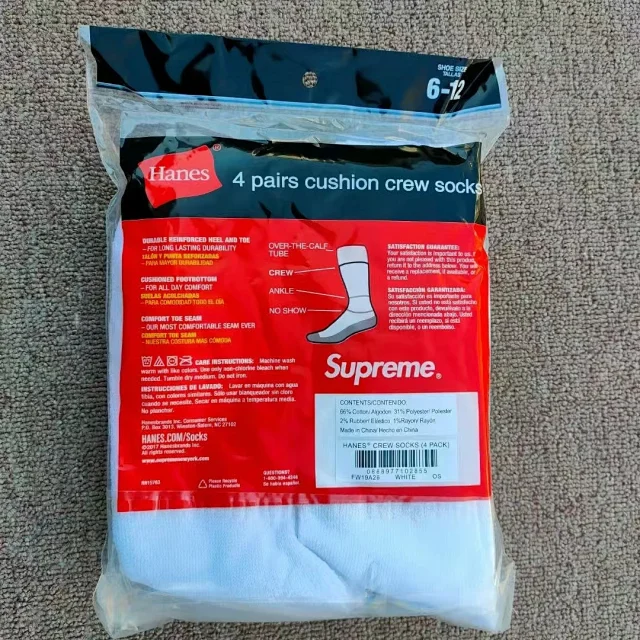 Supreme Socks 4-Pair Cushion Crew product detail image 1
