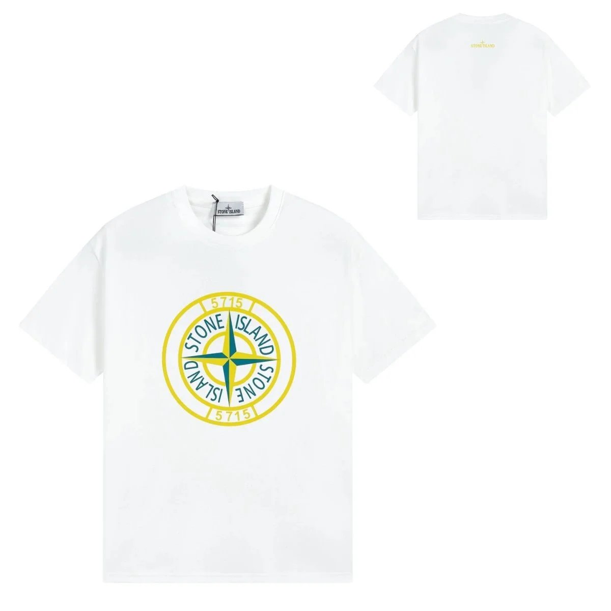 Stone Island T-Shirts Short-Sleeve Graphic Print T-Shirt — G151 White