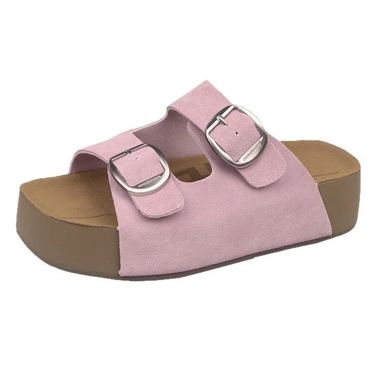 Unbranded Slippers Double-Buckle Platform Slide image 5