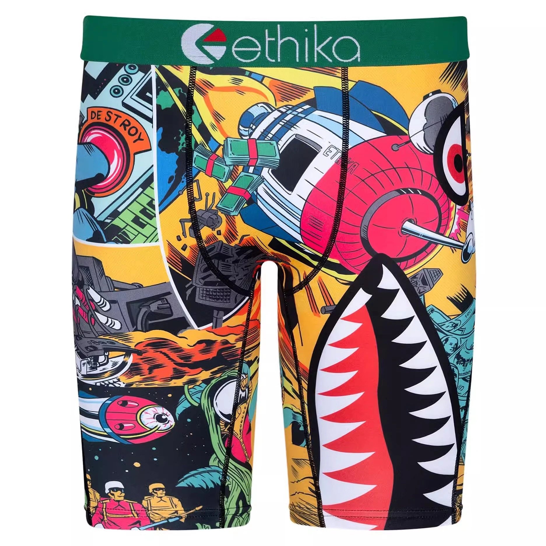 Ethika Underwear Printed Boxer Briefs — Comic Shark