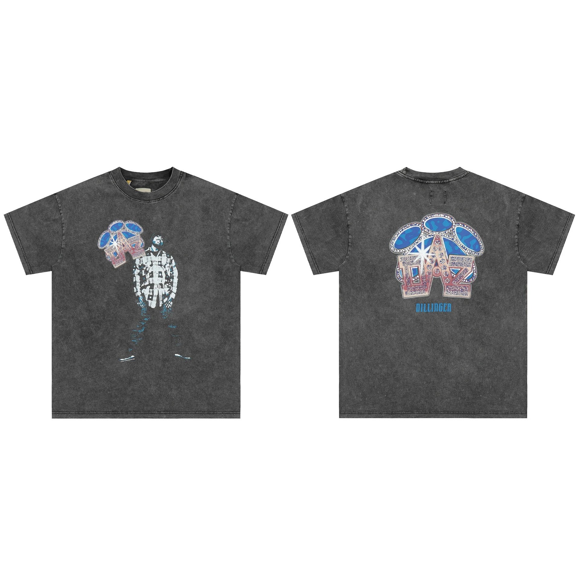 Gallery Dept. T-Shirts Short-Sleeve Graphic Print — D 45 Washing water black (digital direct injection)