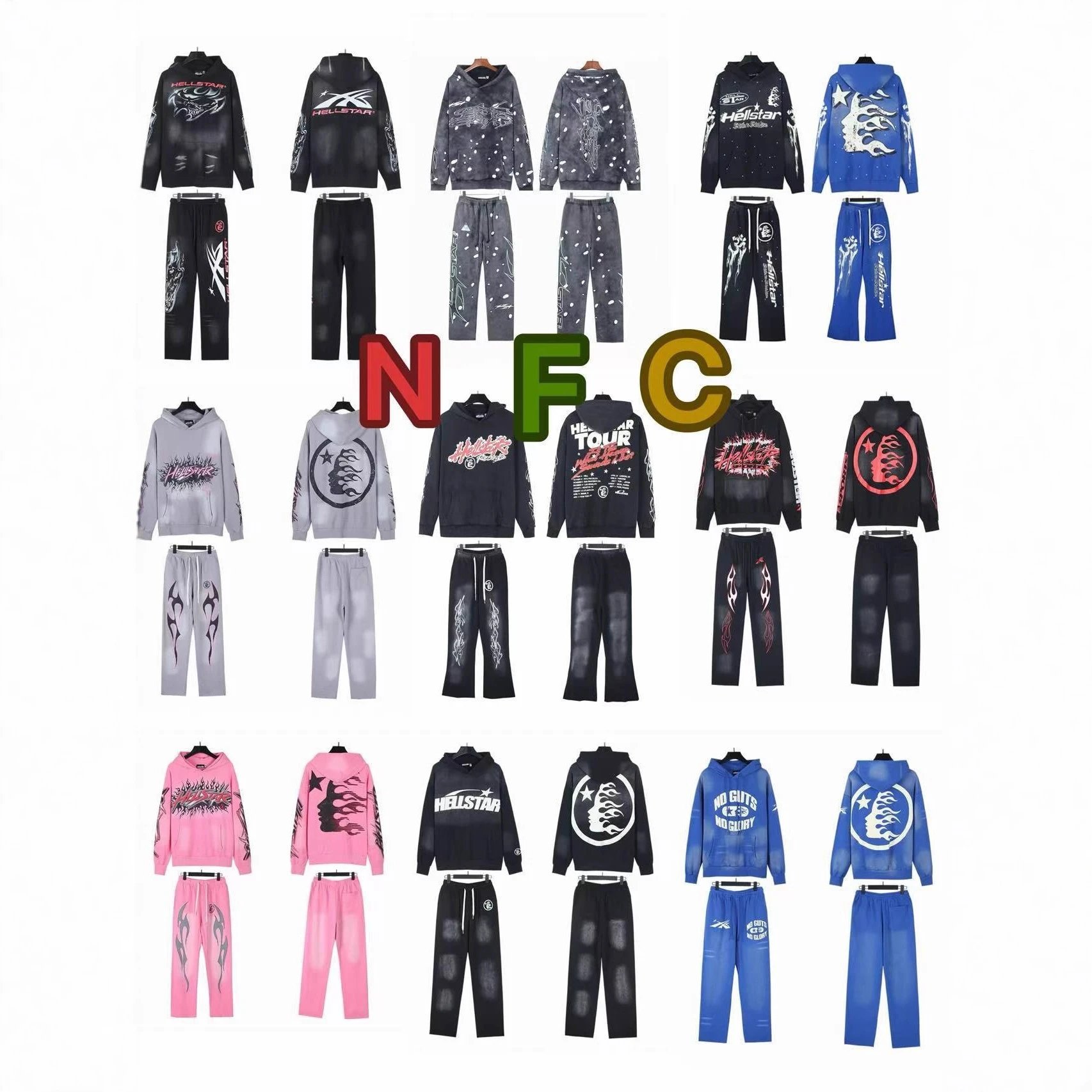 Hellstar Black Hoodie and Pants Set