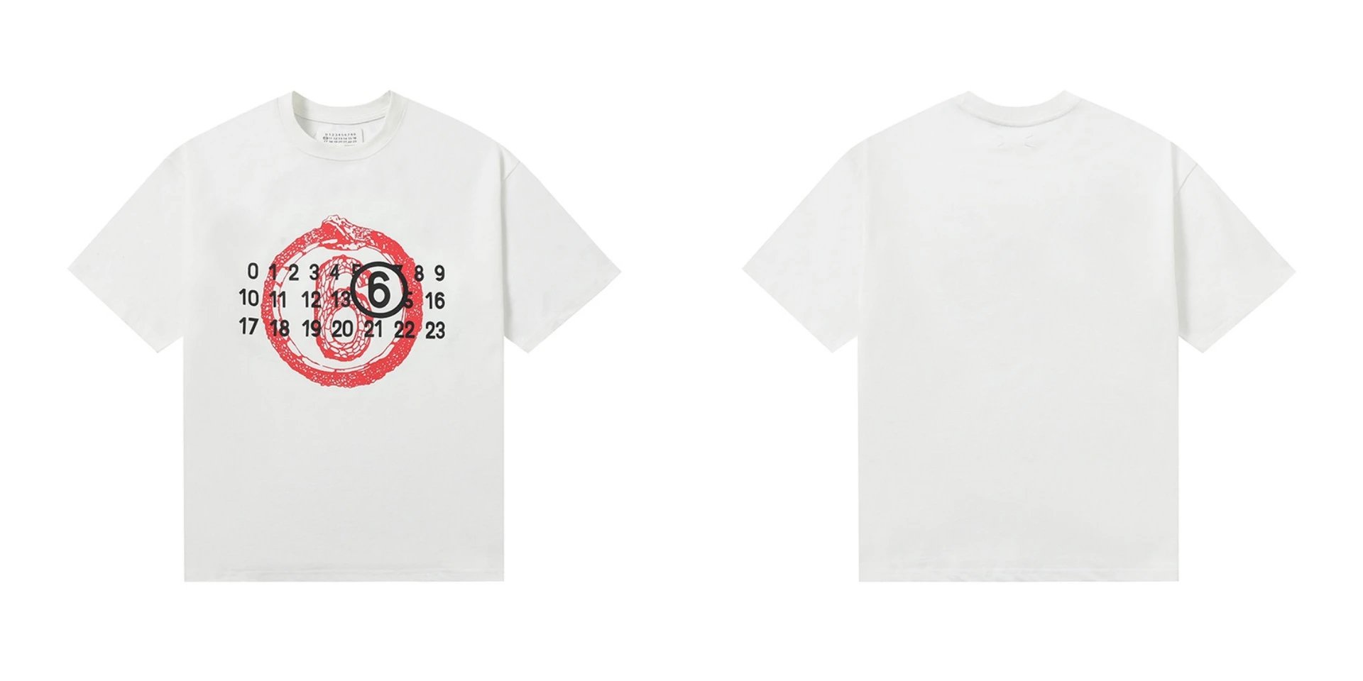 Maison Margiela T-Shirts Numeric logo graphic short-sleeve T-shirt — 874 white