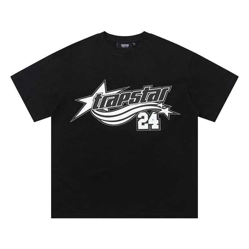 Trapstar T-Shirts Graphic Logo Short-Sleeve T-Shirt — 746 Black