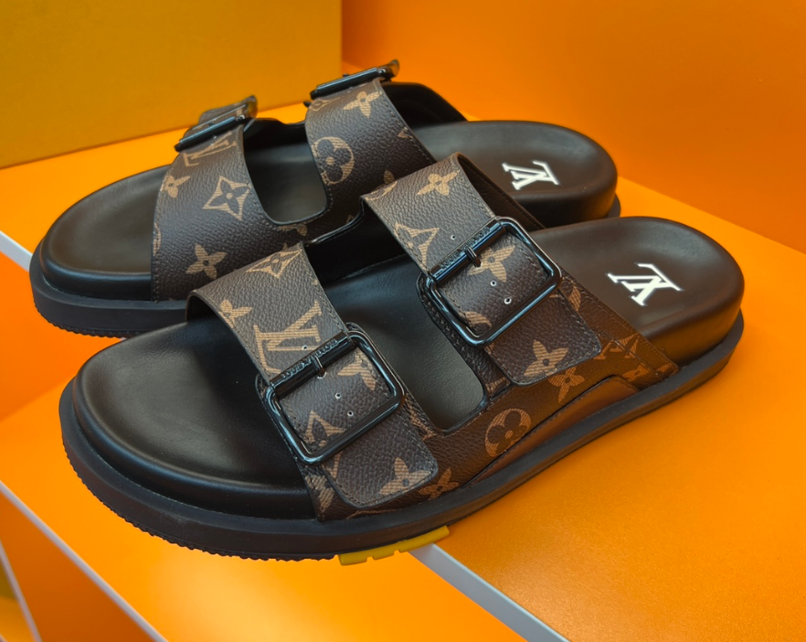 Louis Vuitton Slippers Monogram two-buckle slide sandals — 08