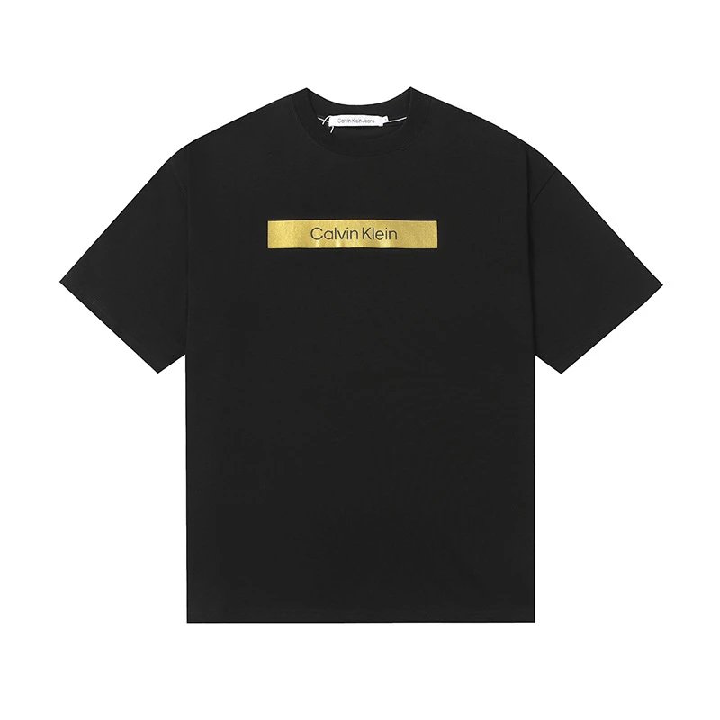 Calvin Klein T-Shirts Logo-print crew-neck short-sleeve — 503 black